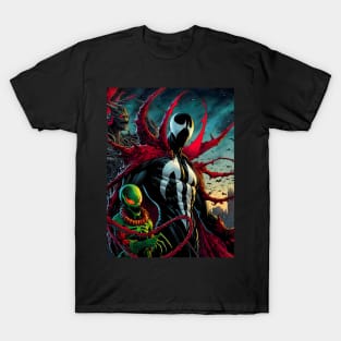 Embrace Darkness with Spawn: Legendary Art and Hellspawn Designs Await! T-Shirt